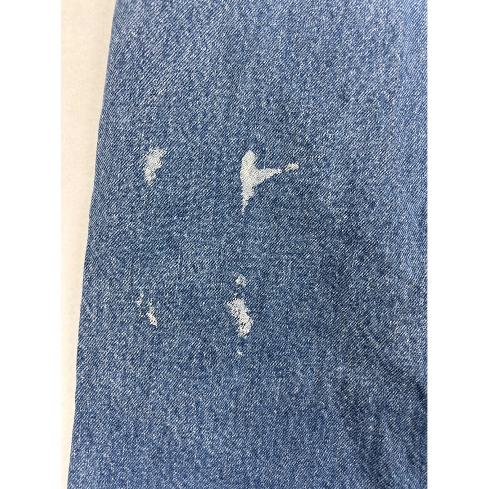 Levis 501 Men's 35x36 Jeans Medium Blue Wash Paint Splatter Distressed Denim - Picture 8 of 12